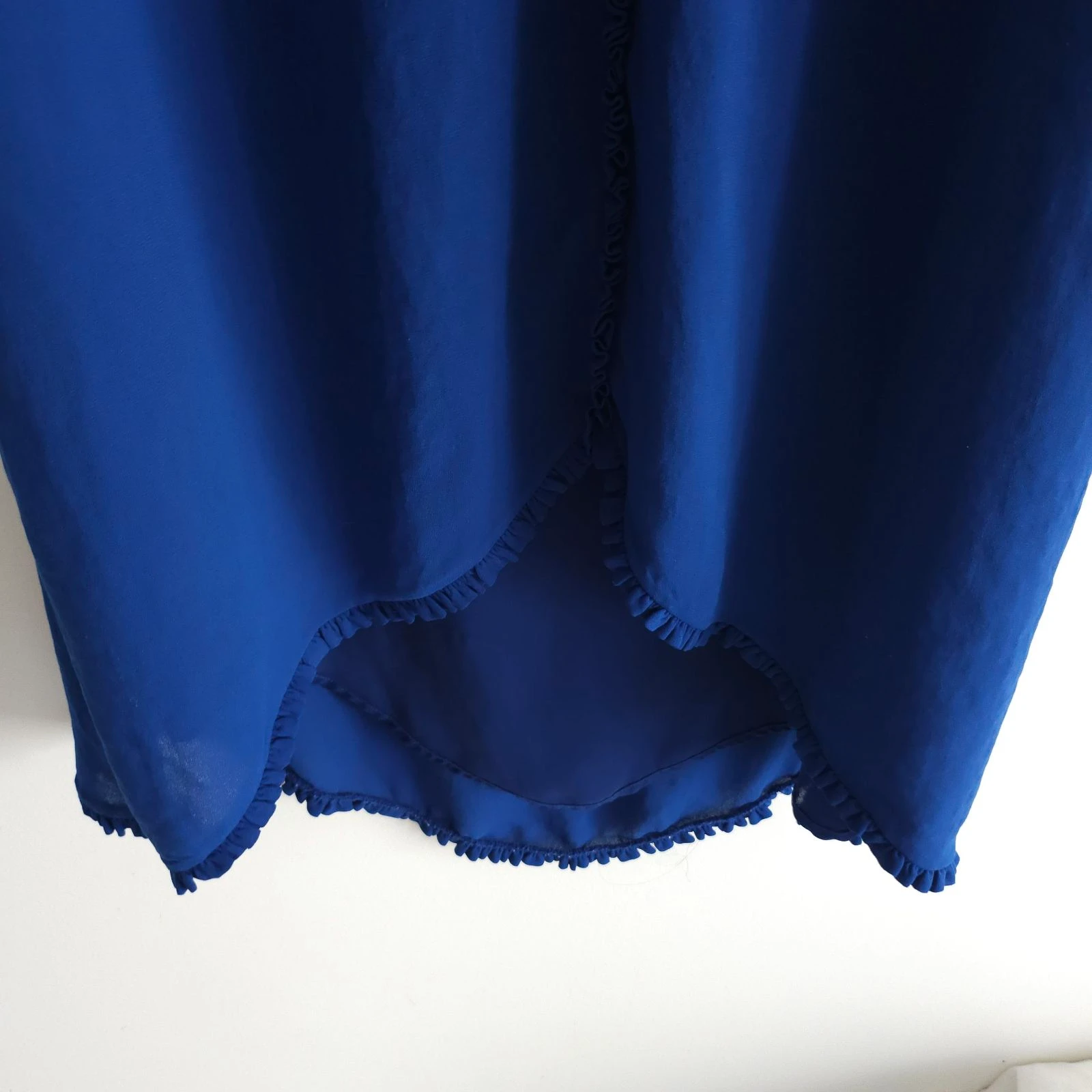 Massimo Dutti robe azul franzido elétrico real – photo 4